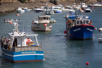 Clohars Carnoët, ria et port de Doëlan, bateaux de pêche