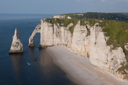 France, region Haute Normandie, Seine Maritime, pays des hautes falaises, Etretat, falaise d'aval,
