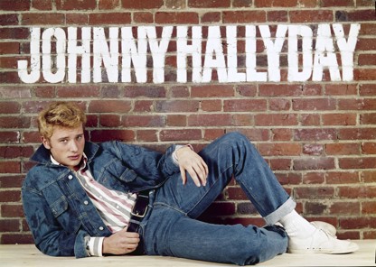 Johnny Hallyday on the poster of the Olympia