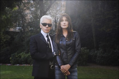 Carla Bruni et Karl Lagerfeld