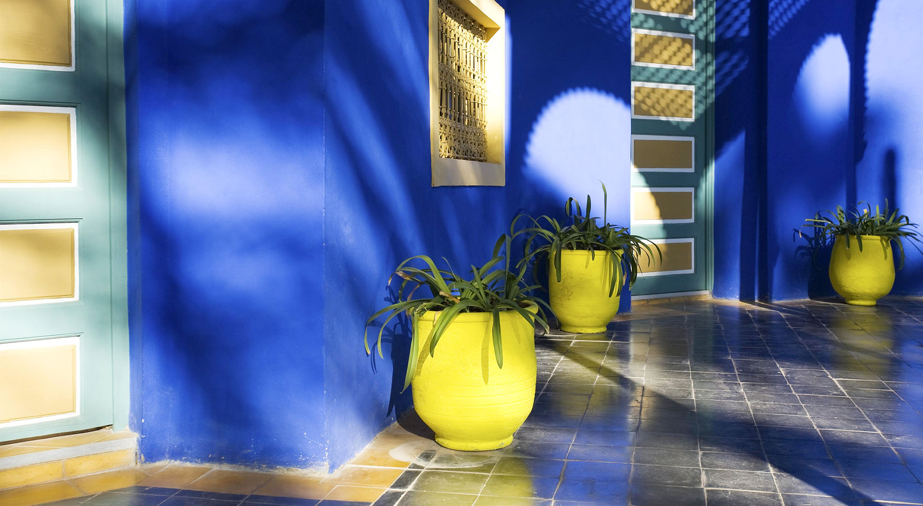 Architectural detail in Majorelle Garden