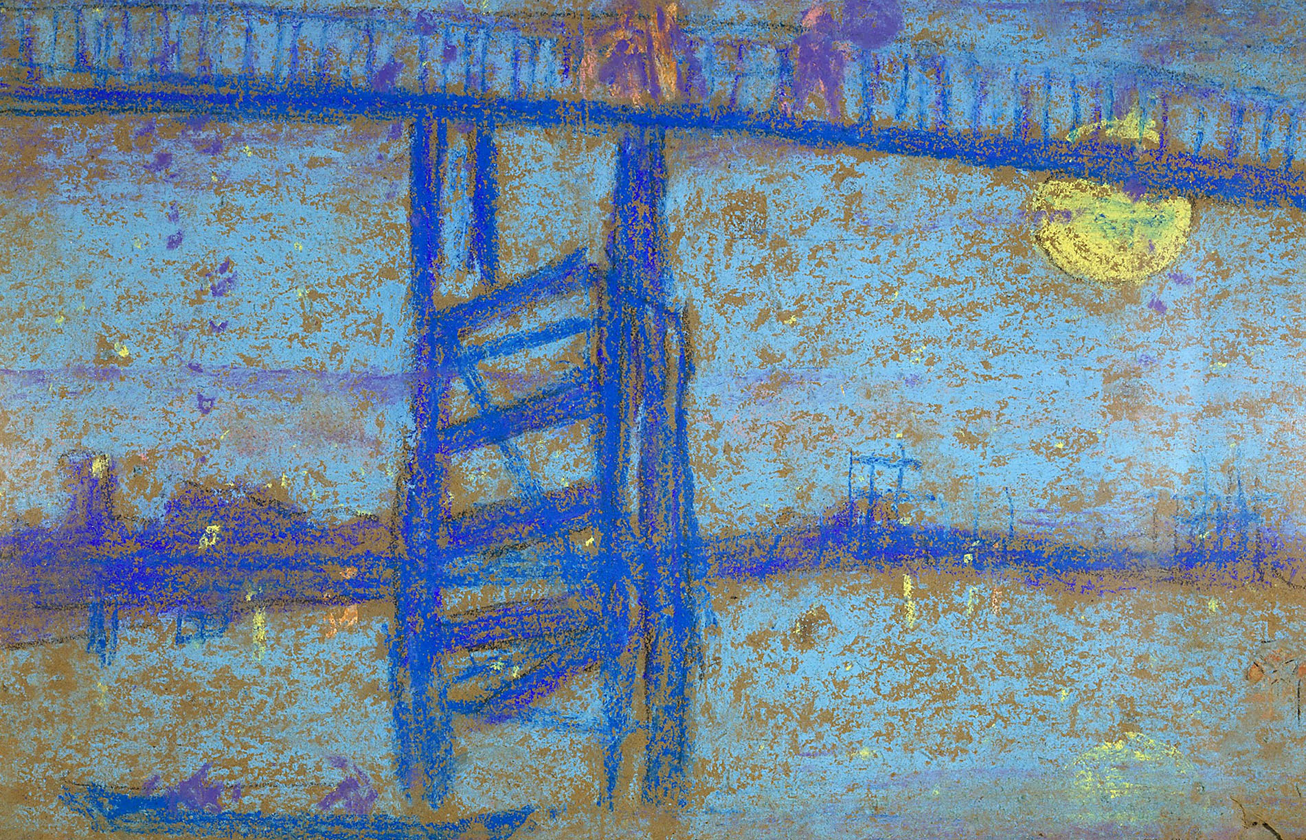 Nocturne: Battersea Bridge, 1872-1873. Artist: Whistler, James Abbott McNeill (1834-1903)