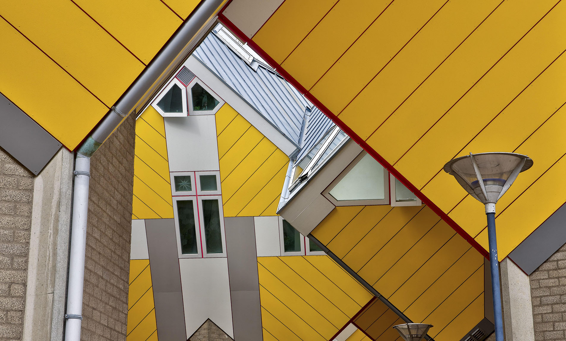 Detail residential building cubic houses