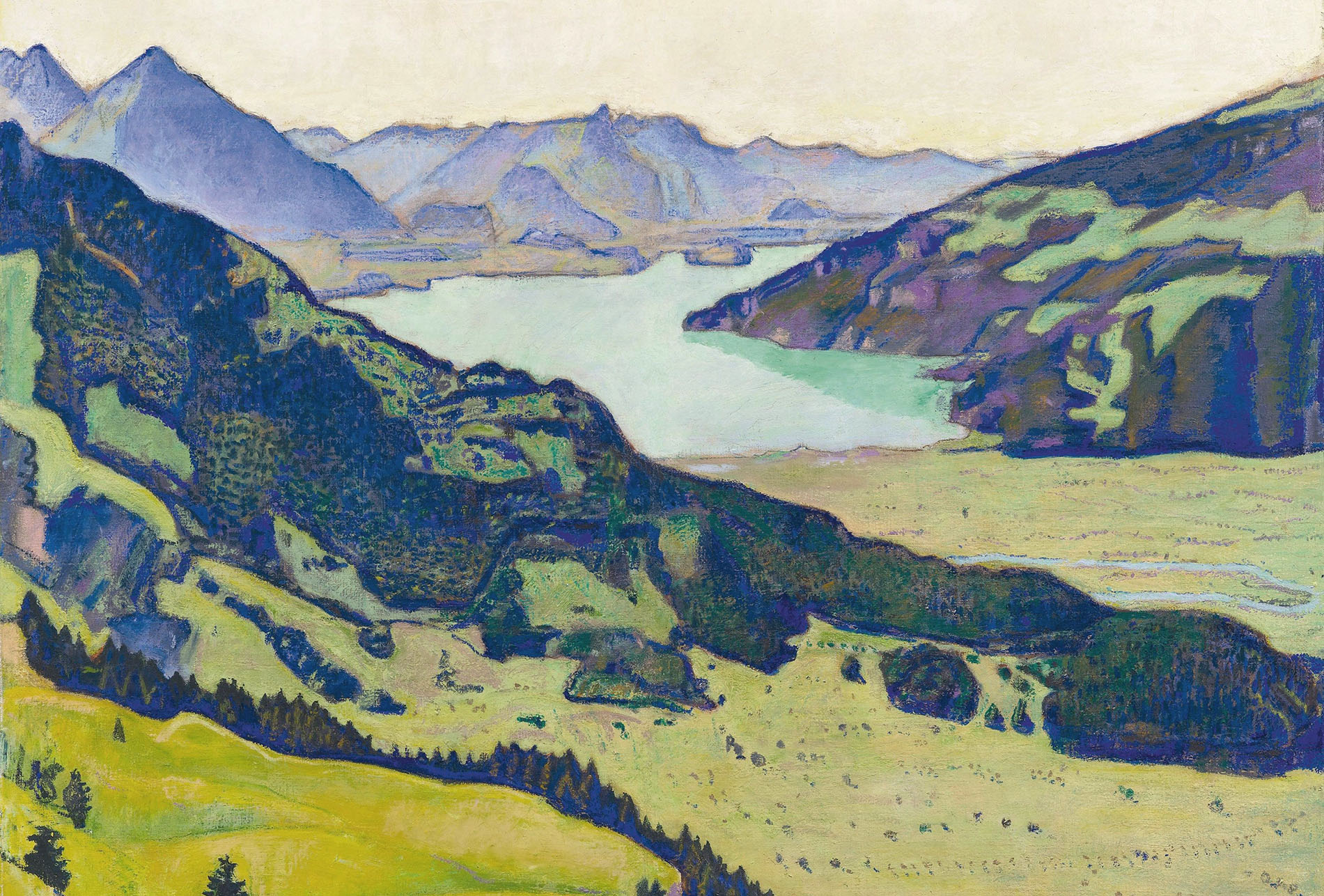 Lake Thun, seen from Breitlauenen, 1906. Creator: Hodler, Ferdinand (1853-1918).
