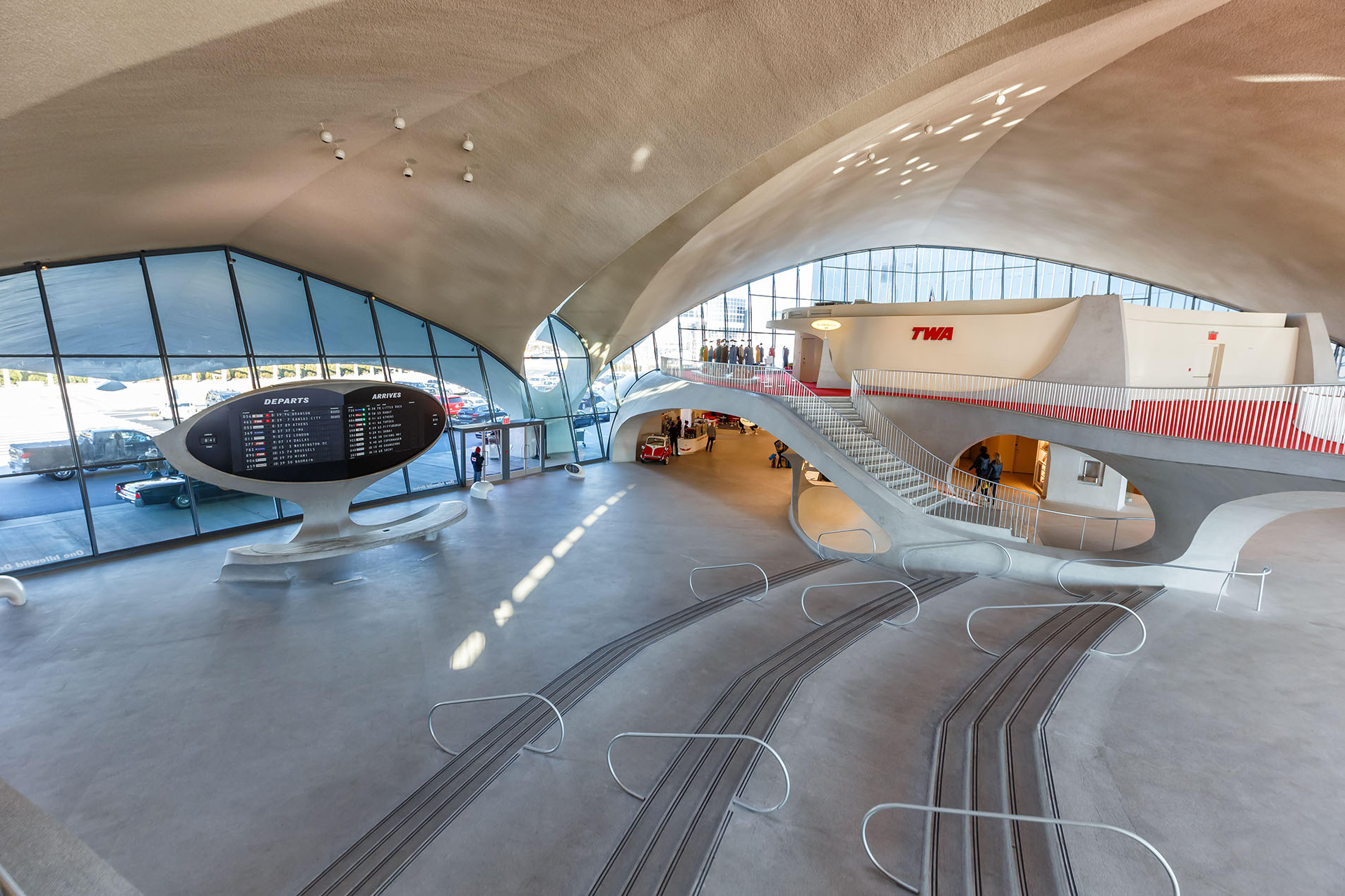 New York City, New York - March 1, 2020: TWA Hotel Terminal at New York JFK Airport in the United States.