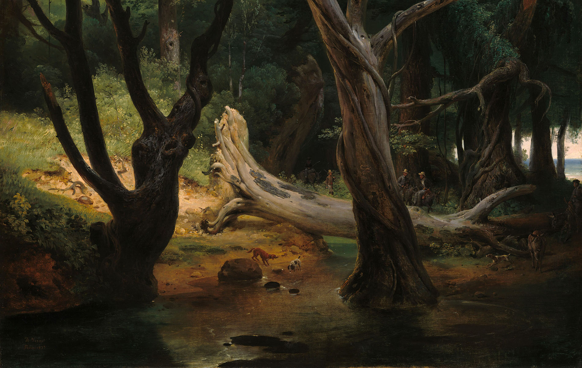 Departure for the Hunt in the Pontine Marshes, 1833.