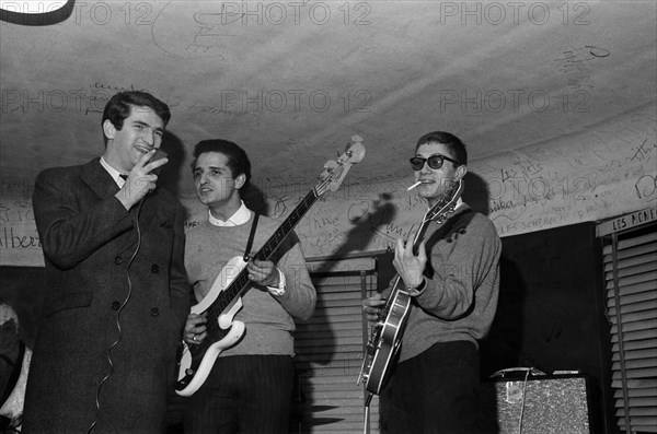 Eddy Mitchell, Aldo Martinez and Jacques Dutronc, 1965