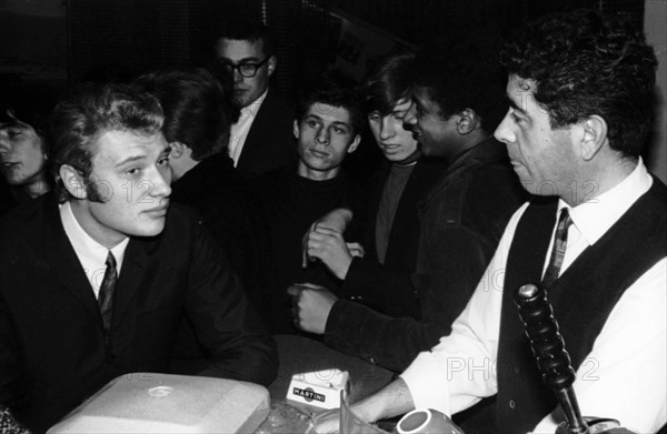 Johnny Hallyday and Henri Leproux, 1965