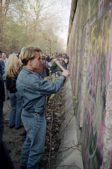 Berlin après la chute du Mur, en novembre 1989