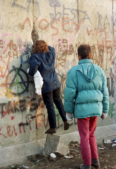 Berlin après la chute du Mur, en novembre 1989