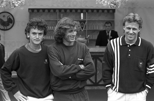 Tarik Benhabiles, Guillermo Vilas, Björn Borg, 1988