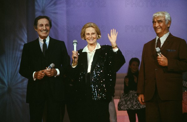 Jean Sablon, Michèle Morgan and Charles Moulin (?)