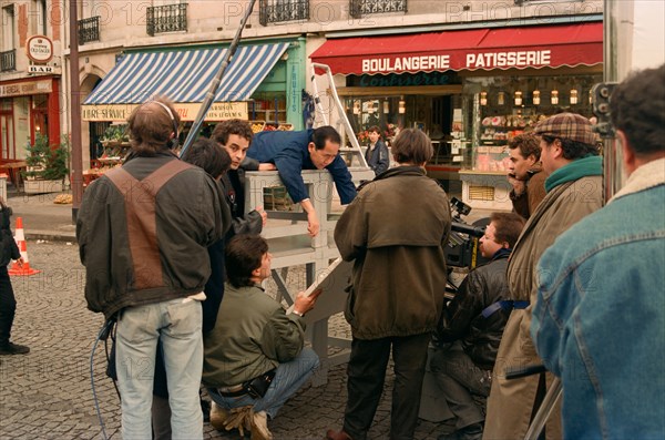 Scène de tournage à Paris