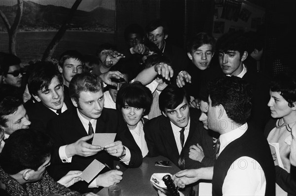 Johnny Hallyday and Henri Leproux, 1965