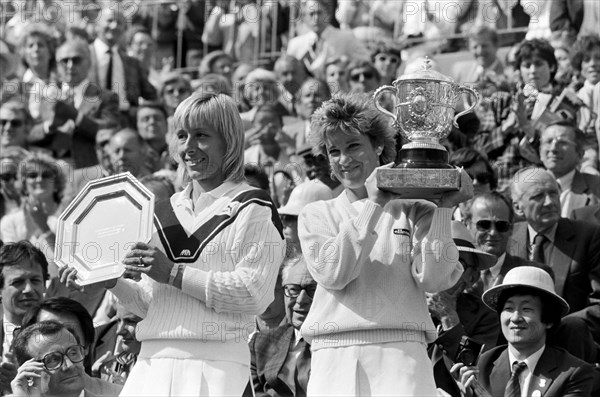 Martina Navratilova et Chris Evert, 1985