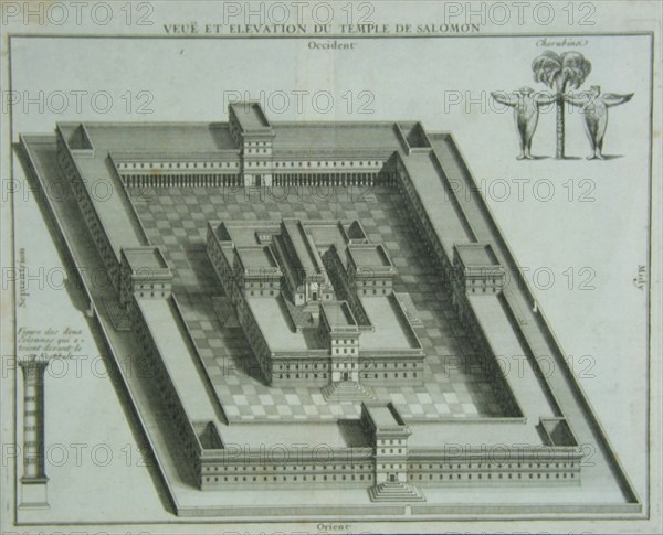 Vue et élévation du Temple de Salomon