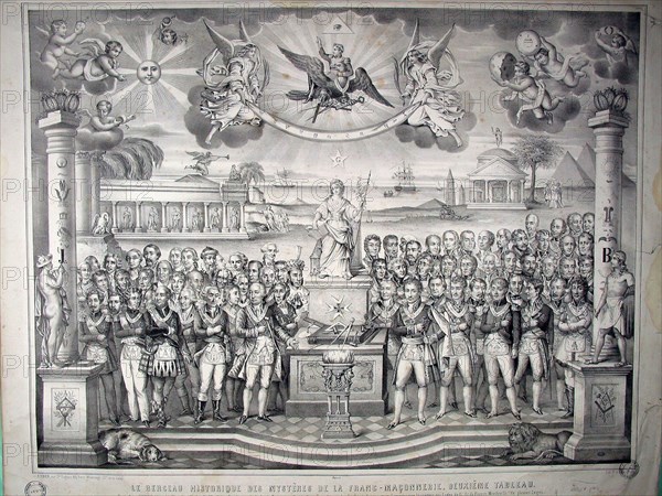 Picture depicting the historic birthplace of the rites of Freemasonry