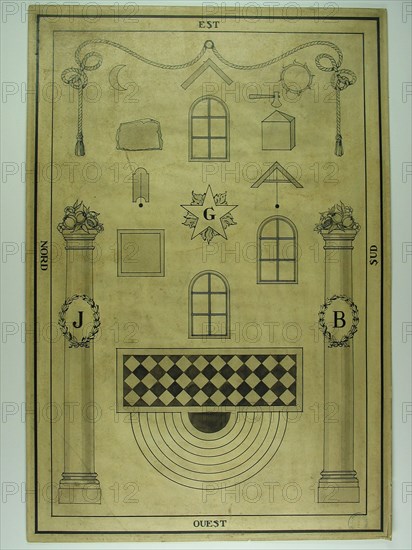 Ink drawing of a Tracing board
