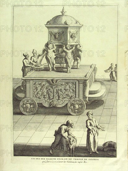 Antique bronze basin from the temple of Solomon used to wash the victims