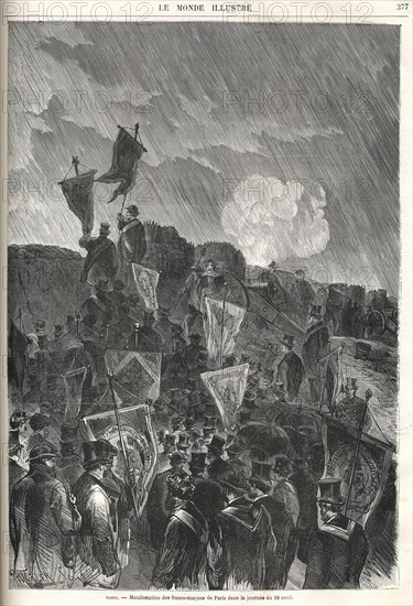 Masonic demonstration in Paris on 28th April 1871, Moller