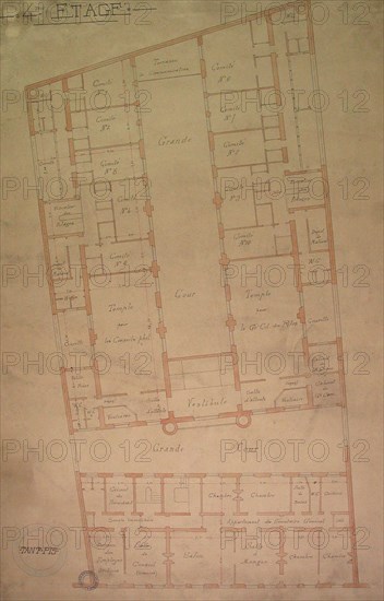 Plans of the Grand Orient de France, 4th floor