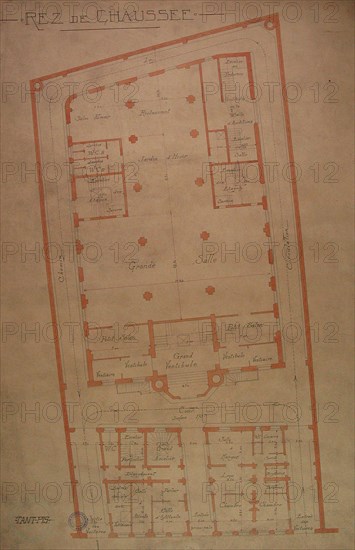 Plans du Grand Orient de France, rez-de-chaussée