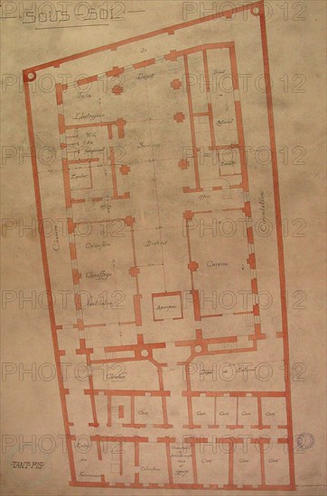 Plans du Grand Orient de France, sous-sol