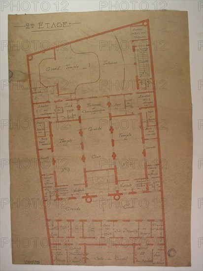 Plans of the Grand Orient de France, 2nd floor