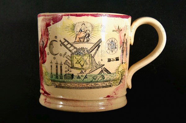 Earthenware beer mug