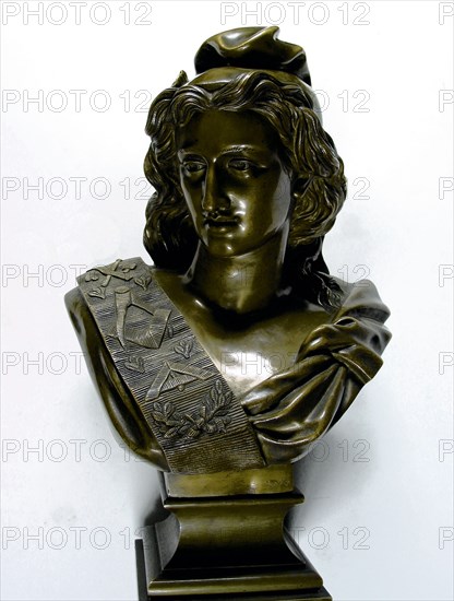 Buste en bronze de Marianne maçonnique