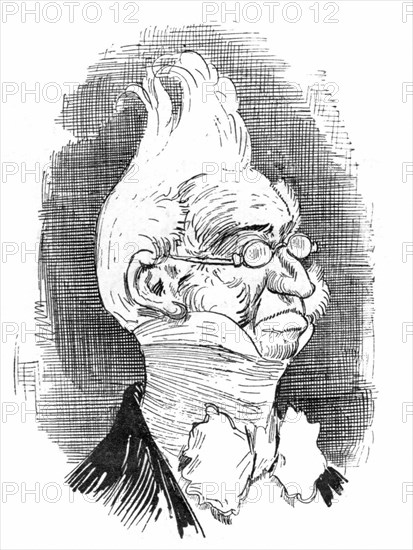 Directeur du Conservatoire politique, illustration de Robida