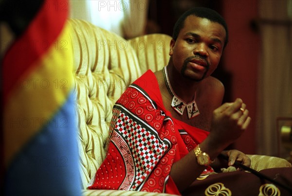 Le Roi Mswati III lors d'une interview, 2008