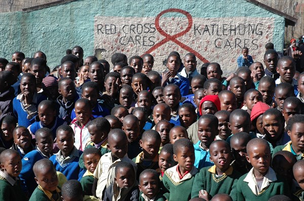 Ecoliers de l'école primaire de Katlehong au Lesotho, 2004