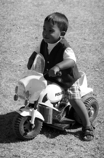 Boy on bike