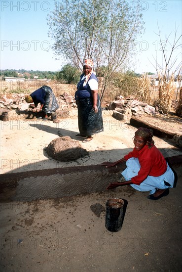 Traditional mud wall construction