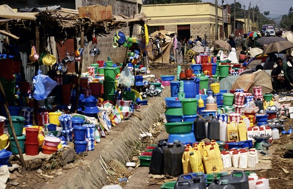 PLASTIC STALL, VILLAGE MARKET, ETHIOPIA