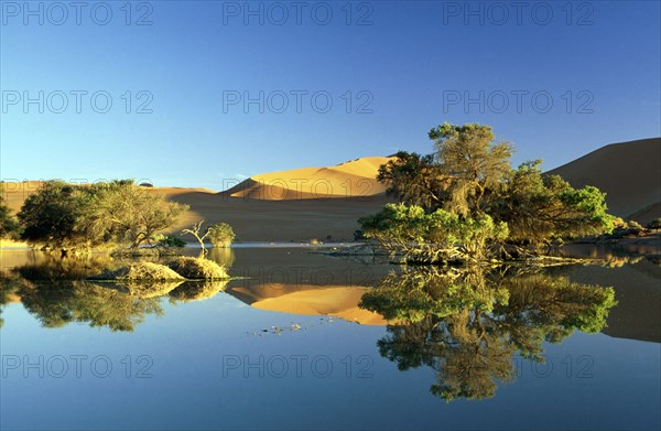 SOSSUSVLEI, A RARE SIGHT, FLOODED BY EXCESSIVE SUMMER RAIN, NAMIB DESERT, NAMIBIA