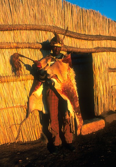 Basotho man in traditional dress