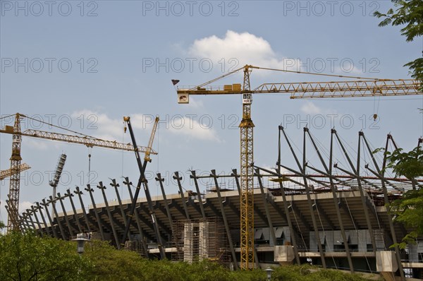 Construction of the new grandstands and refurbishment of The Royal Bafokeng Sports Palace in Phokeng near Rustenburg.  The stadium will be used for 2010 FIFA World Cup Soccer.