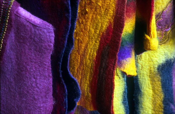 close up of clothing made with felt