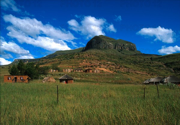 village below a koppie