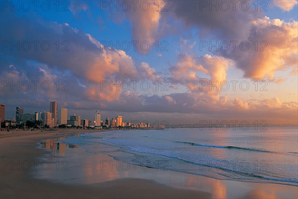 DURBAN CITY SKYLINE AT SUNRISE