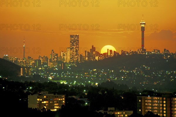 JOHANNESBURG CITY AT SUNSET