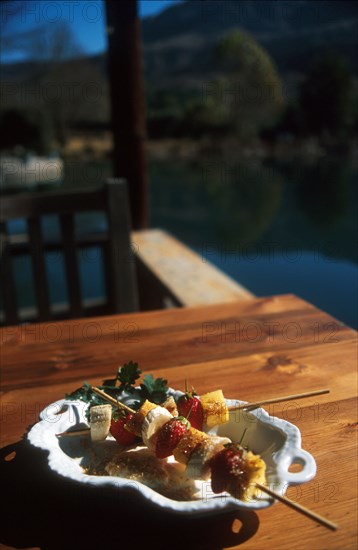 carribean fresh fruit skewer