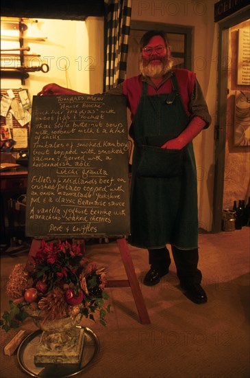 Chef explaining the dinner menu