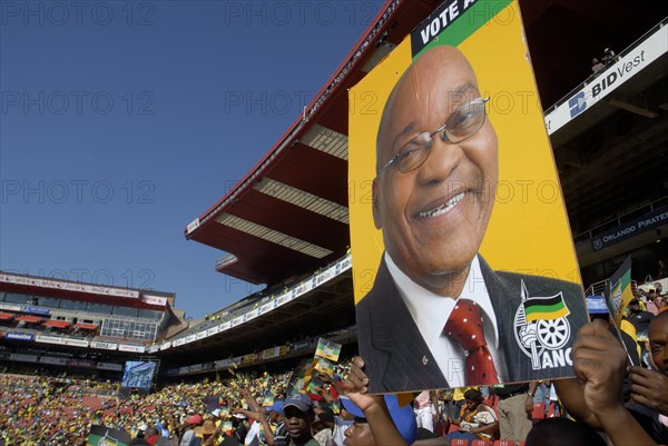 African National Congress (ANC) election rally held at the Ellis Park Stadium in Johannesburg (19 avril 2009)