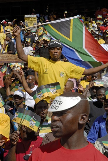 African National Congress (ANC) election rally held at the Ellis Park Stadium in Johannesburg (19 avril 2009)