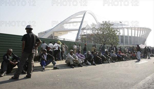 Grève des ouvriers sur le chantier du stade de Durban, Afrique du Sud