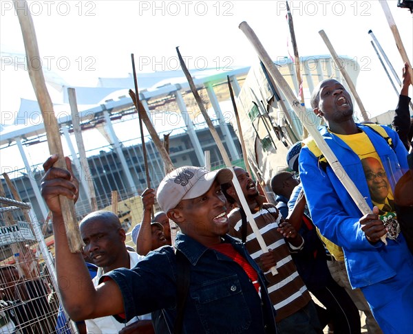 Grève des ouvriers sur le chantier du stade de Durban, Afrique du Sud