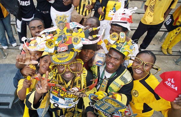 Supporters de football lors de la finale de l'ABSA Premiership